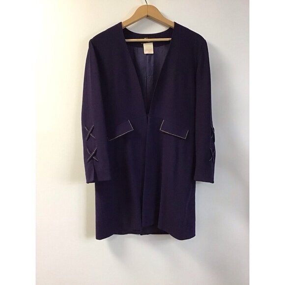 Vintage Woman’s Purple Boutique Renee Dress and Overcoat Size 12 💜 - Picture 2 of 8